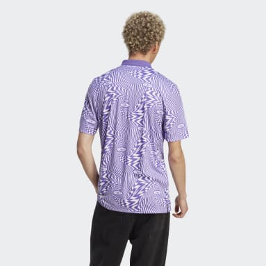 Men's Originals Multicolor adidas Rekive Allover Print Polo Shirt