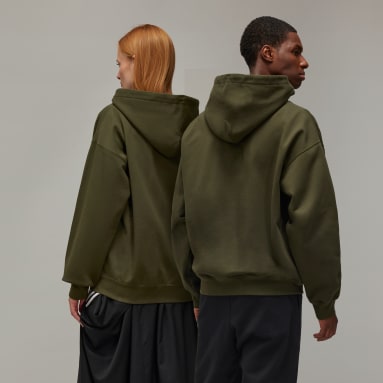 Y-3 브러쉬드 테리 집 후디