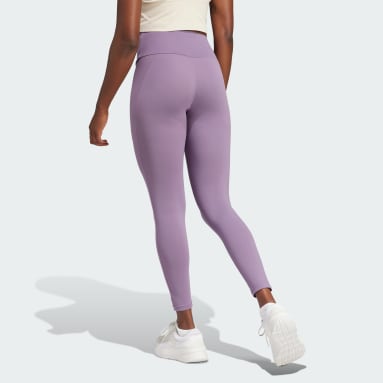 Calzas Yoga Essentials 7/8 Tiro Alto Morado Mujer Sportswear