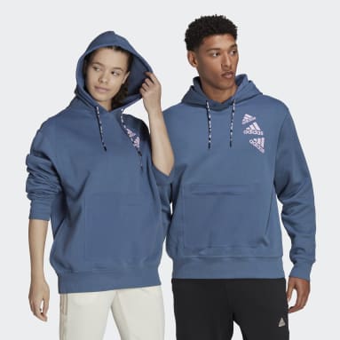 Sportswear Essentials BrandLove Fleece Hoodie – Genderneutral Blau