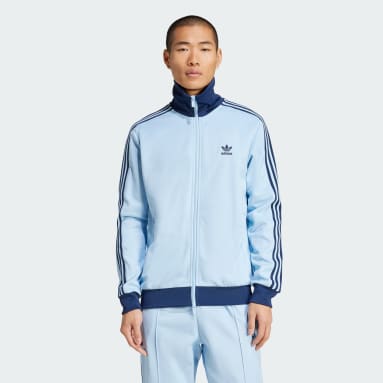 Blue adidas tracksuit mens clearance