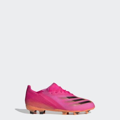 Boys Football Pink X Ghosted.1 Firm Ground Boots