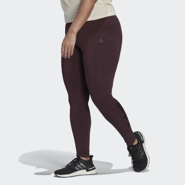 Women Sportswear Red Essentials High-Waisted Logo Leggings (Plus Size)