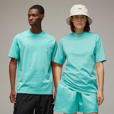 Y-3 Turquoise Y-3 Relaxed Short Sleeve Tee