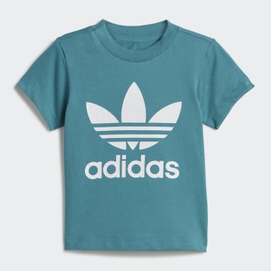 Conjunto Polera y Shorts Trifolio (UNISEX) Turquesa Niño Originals
