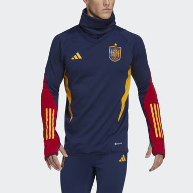 Mænd Fodbold Blå Spain Tiro 23 Pro Warm trøje