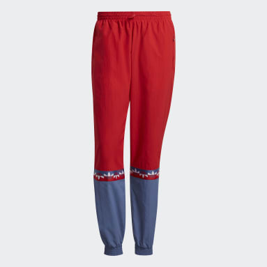 Men Originals Red Adicolor Sliced Trefoil Track Pants