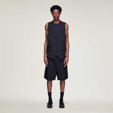 Y-3 PINSTRIPE SPORT UNIFORM SHORTS