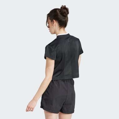 Ženy Sportswear čierna Tričko Tiro Colorblock Crop