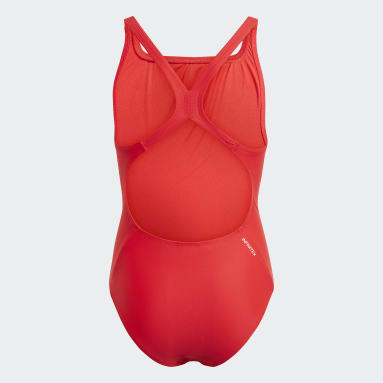 Costume da bagno Solid Fitness Rosso Ragazza Nuoto