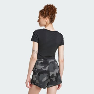 T-shirt court 3 bandes imprimé camouflage Essentials