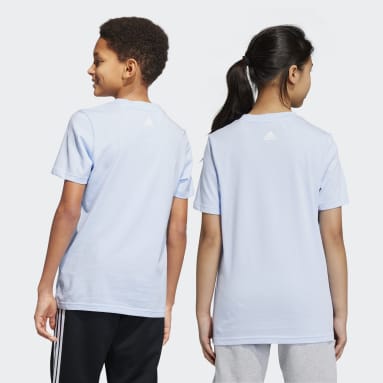 Polera Essentials Logo Lineal Algodón Azul Niño Sportswear