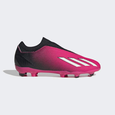 Barn Fotboll Rosa X Speedportal.3 Laceless Firm Ground Boots
