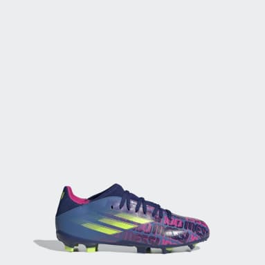 Calzado de Fútbol X Speedflow Messi.3 Terreno Firme Azul Niño Fútbol