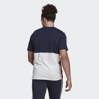 Männer Sportswear Essentials Colorblock T-Shirt Blau
