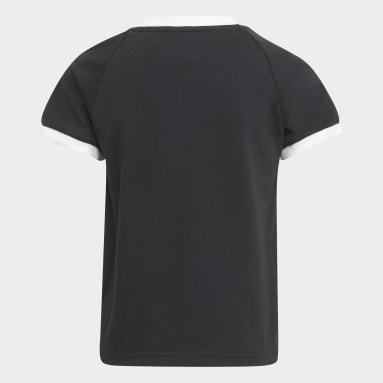 Kinder Originals Adicolor 3-Streifen T-Shirt Schwarz