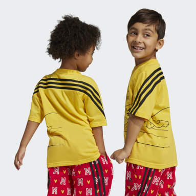 Børn Sportswear Guld Disney Mickey Mouse T-shirt