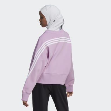 Frauen Sportswear adidas Sportswear Future Icons 3-Streifen Sweatshirt Lila