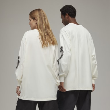 Y-3 White Y-3 Graphic Logo Long Sleeve Tee