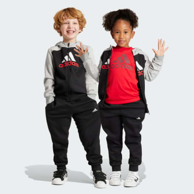 Kids Sportswear Grey Essentials Big Logo Fleece Track Suit Kids