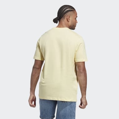 ผู้ชาย Originals สีเหลือง เสื้อยืด Trefoil Essentials