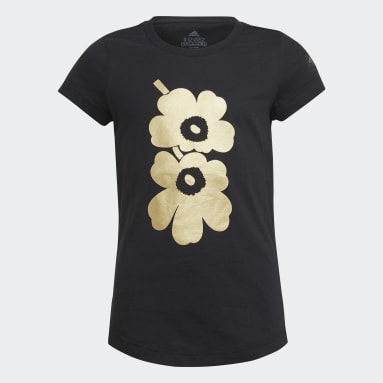 Playera Marimekko Estampada Negro Niña Sportswear