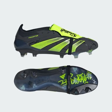 Football Black Predator Elite Foldover Tongue Firm Ground Football Boots