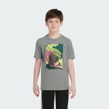 Youth Training Grey Hot Hoops Tee