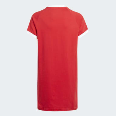 Barn Originals Röd Adicolor T-shirtklänning