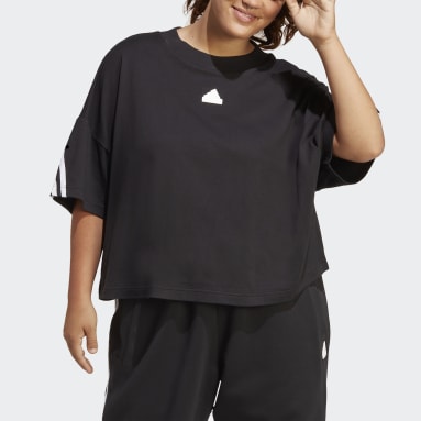 Women Sportswear Black Future Icons 3-Stripes Tee (Plus Size)