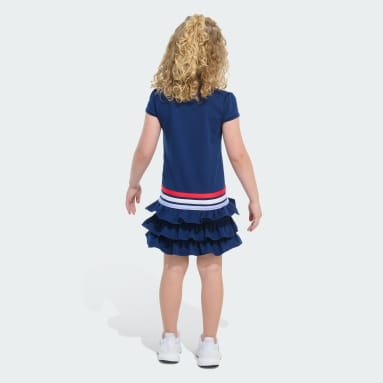 Short Sleeve Ruffle Polo Dress