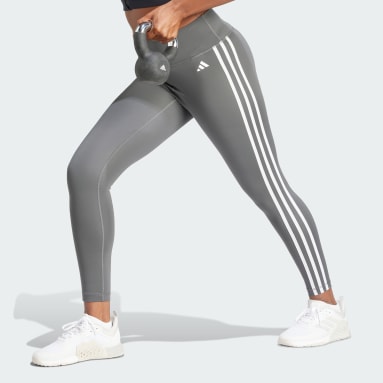 Legging Adidas Train Essentials 3-Stripes Feminina - Preto/Branco