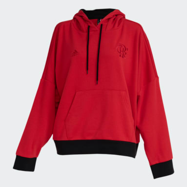 Moletinho Capuz CR Flamengo Vermelho Mulher Futebol