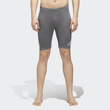 Men Swim Grey BADGE OF SPORTS FIT JAMMER