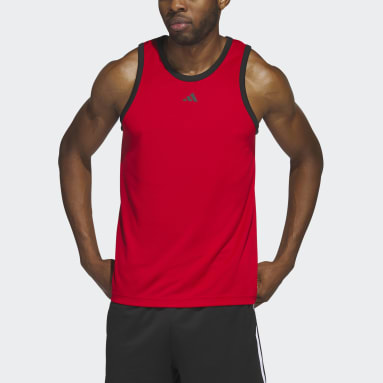 Débardeur adidas Basketball 3-Stripes rouge Hommes Basketball