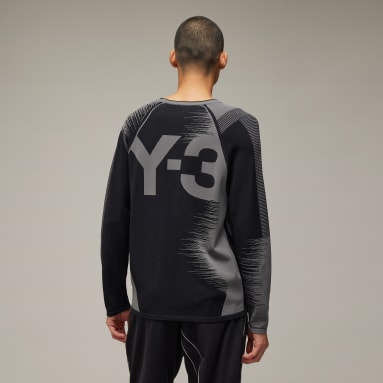 Men's Y-3 Black Y-3 Logo Knit Sweater