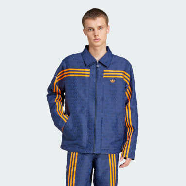Adidas coat blue deals