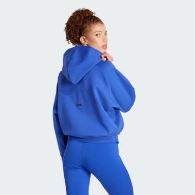 Ženy Sportswear modrá Mikina s kapucňou adidas Z.N.E. Full-Zip