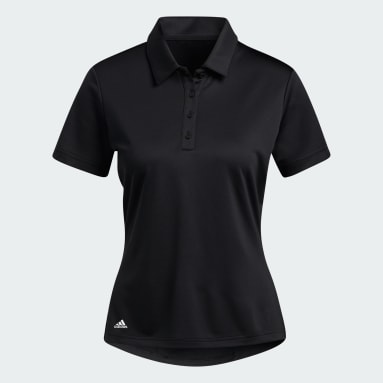Women Golf Black Performance Primegreen Golf Polo Shirt