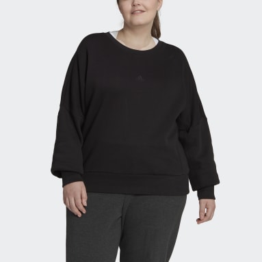 Dam Sportswear Svart ALL SZN Fleece Sweatshirt (Plus Size)