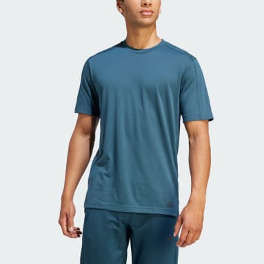 Camiseta de Entrenamiento Yoga Turquesa Hombre Training