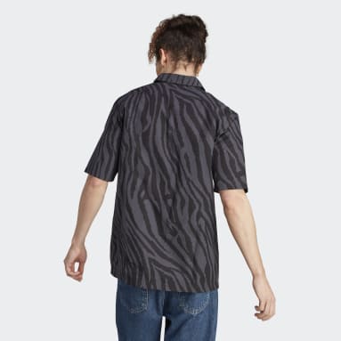 Men Originals Black Graphics Animal Short Sleeve Shirt