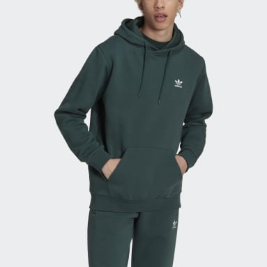 남성 Lifestyle Green 아디컬러 에센셜 트레포일 후디