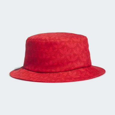 Originals Red Trefoil Monogram Bucket Hat