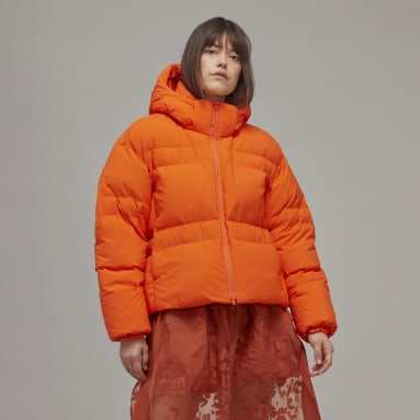 Women y_3 Orange Y-3 클래식 퍼프 다운 자켓