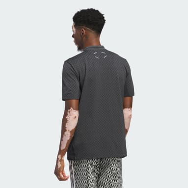 Mens black golf shirts top