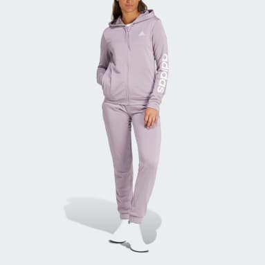 Women Sportswear Purple Linear Track Suit