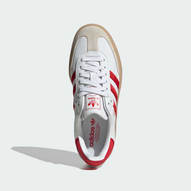 White adidas cheap leather trainers