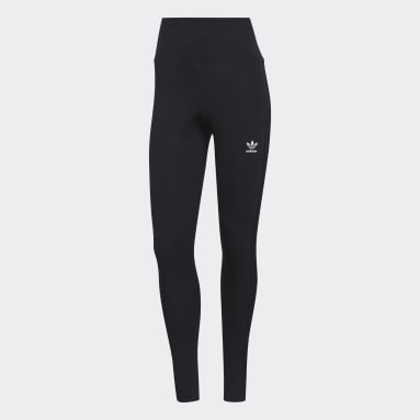 Mallas Adicolor Classics 3 Franjas Tonal Corte Medio Negro Mujer Originals