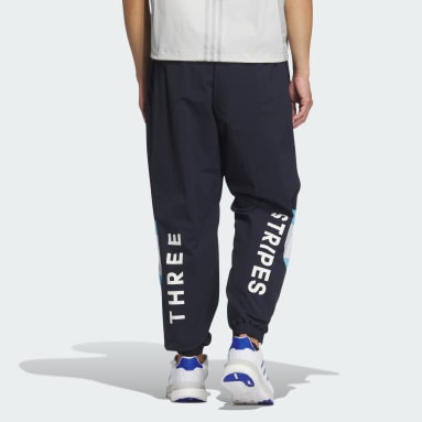 Wording Pack Loose Fit Mesh-Lined Woven Elastic Hem Joggers
